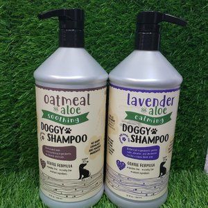 2 - 1-Oatmeal&Aloe SOOTHING 1-Lavender&Aloe  CALMING - DOGGY SHAMPOO - 33.8 oz